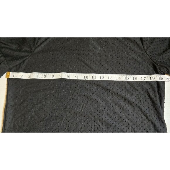 Rose and Olive Womens Medium Blouse Black Top Button Flare Short Sleeve NWT - Picture 4 of 9